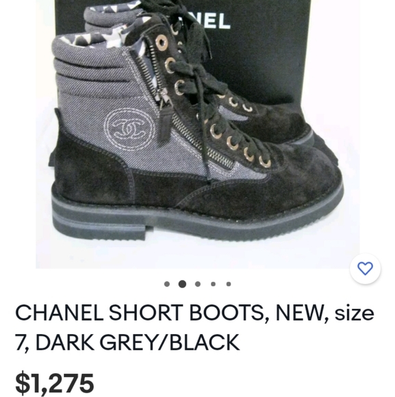 Chanel combat boots 38.5 - Picture 12 of 16